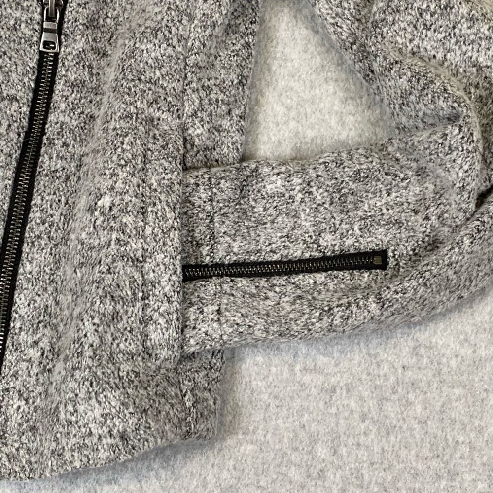 Loft Women’s Size XS Lightweight Edgy Moto Jacket Grey Zip Up Collared - Picture 4 of 8